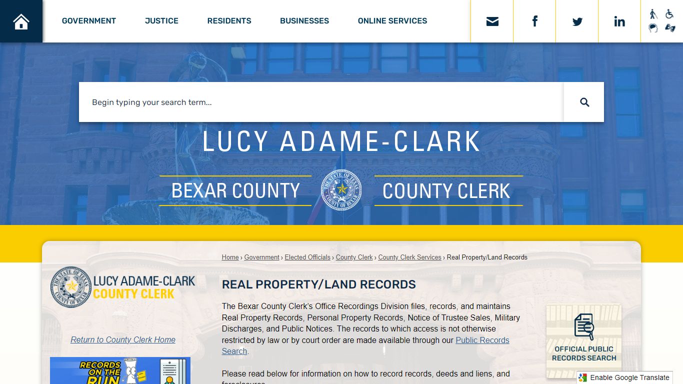 Real Property/Land Records | Bexar County, TX - Official Website